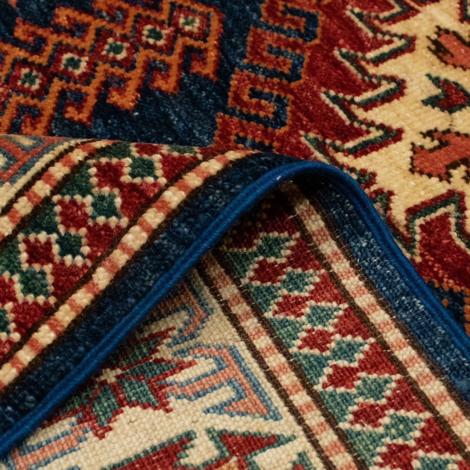Alfombra Ziegler - Kazak - 157 x 93 cm - azul oscuro