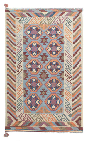 Alfombra Kelim - Tendencia - 300 x 192 cm - multicolor