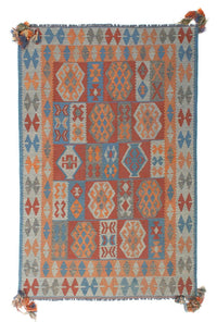 Alfombra Kelim - Tendencia - 252 x 172 cm - multicolor