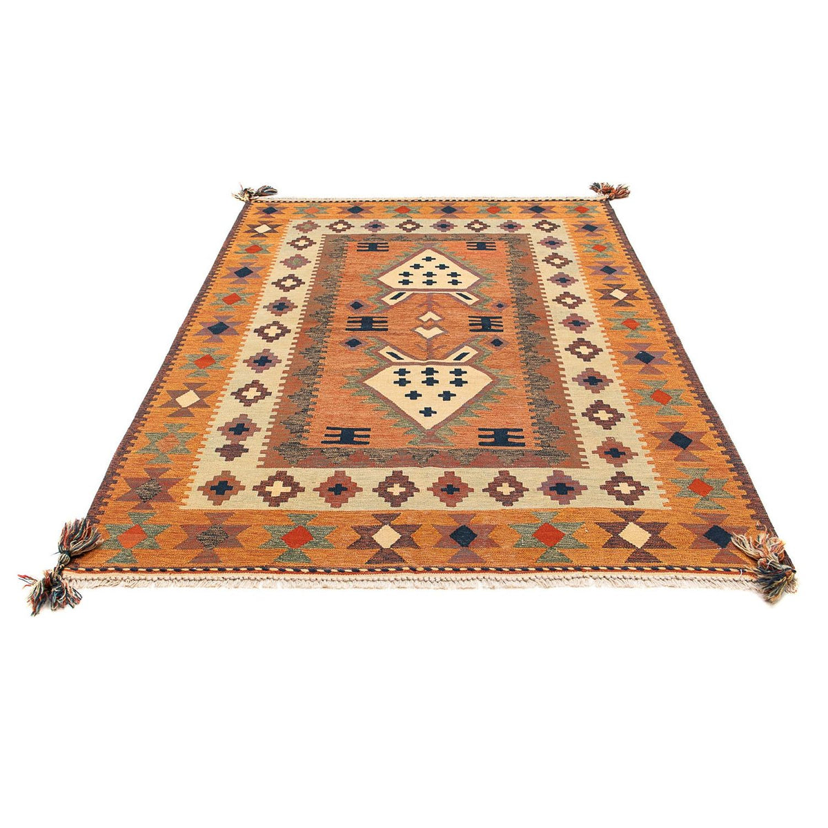 Alfombra Kelim - Oriental - 200 x 144 cm - marrón