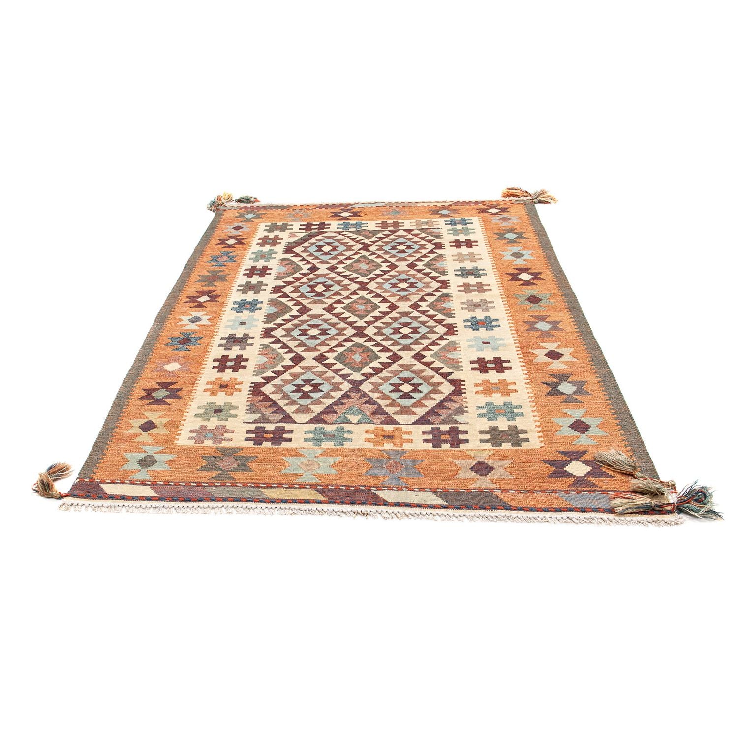 Alfombra Kelim - Tendencia - 203 x 146 cm - multicolor