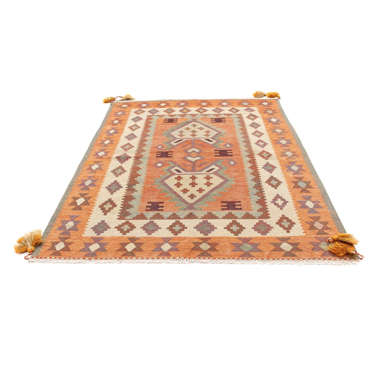 Alfombra Kelim - Tendencia - 203 x 150 cm - multicolor