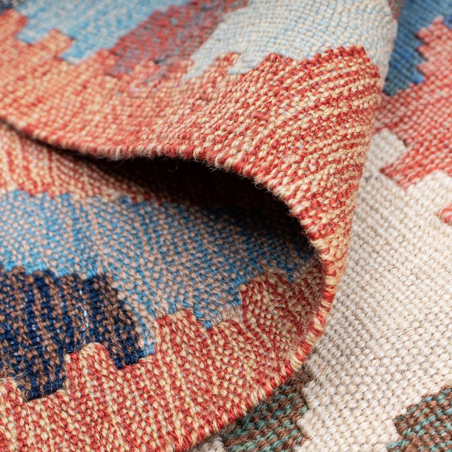 Alfombra Kelim - Tendencia - 200 x 147 cm - multicolor