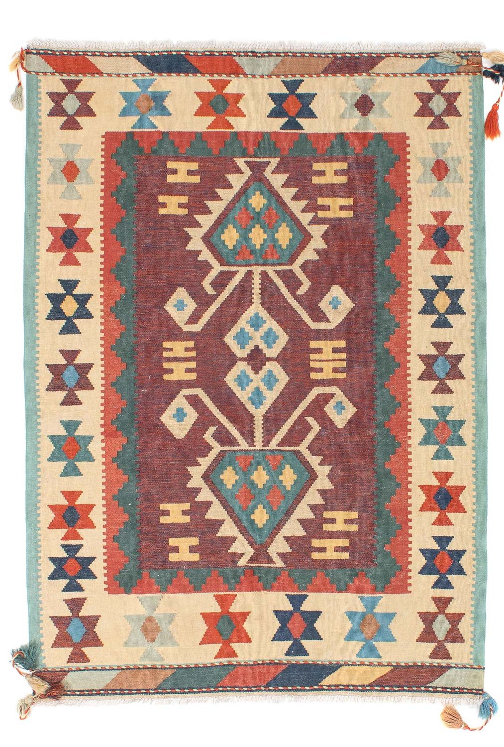 Alfombra Kelim - Tendencia - 181 x 121 cm - multicolor