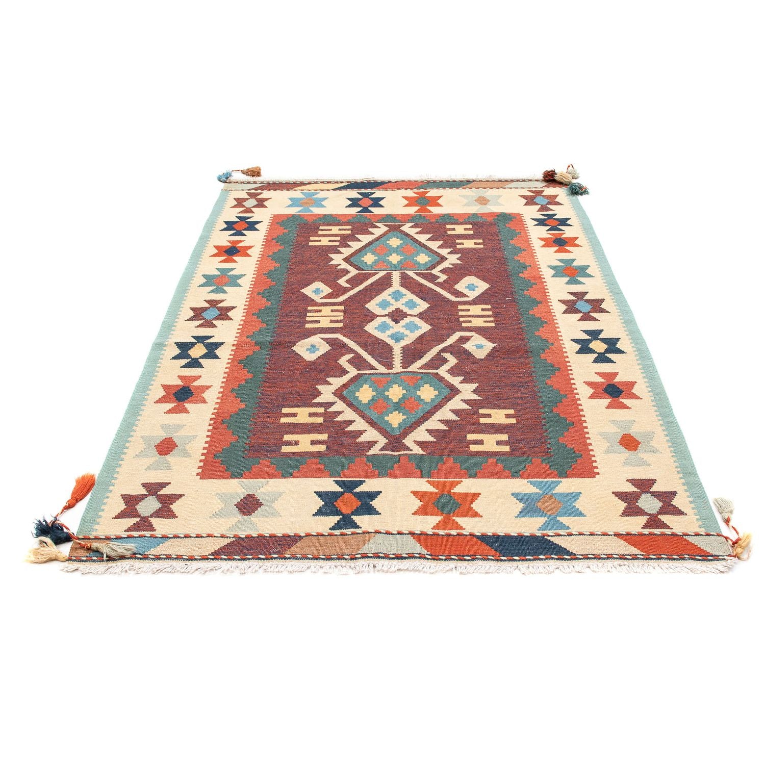 Alfombra Kelim - Tendencia - 181 x 121 cm - multicolor