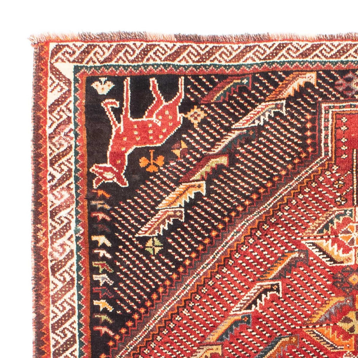 Alfombra persa - Nómada - 167 x 127 cm - rojo oscuro