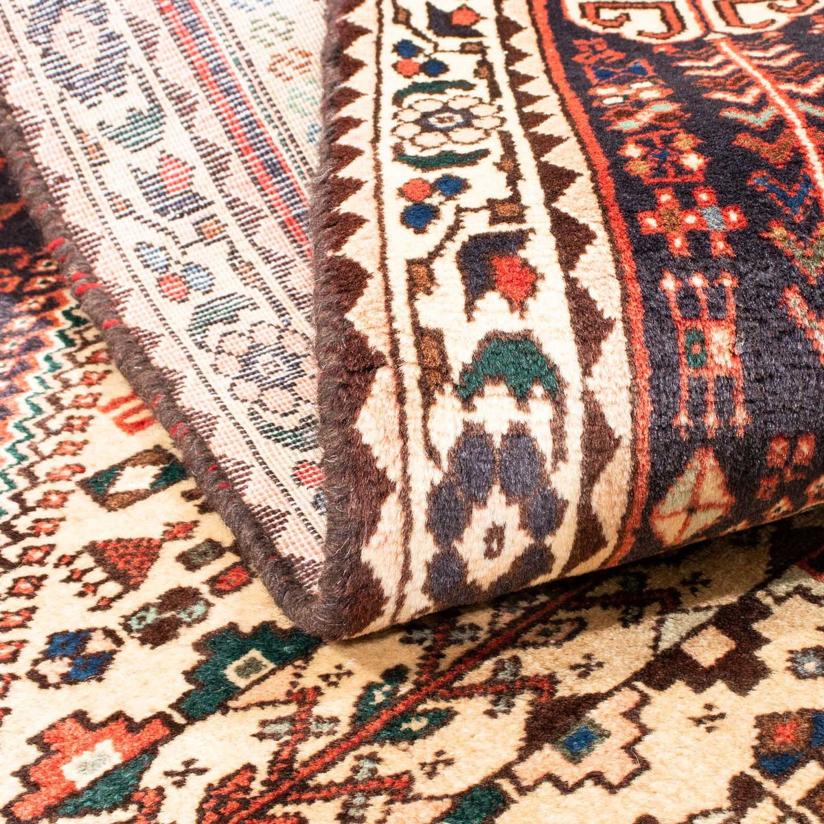 Alfombra persa - Nómada - 143 x 110 cm - beige