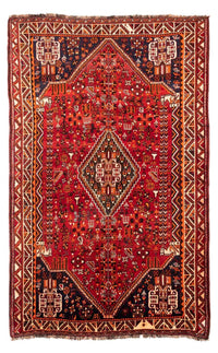 Alfombra persa - Nómada - 275 x 175 cm - rojo oscuro