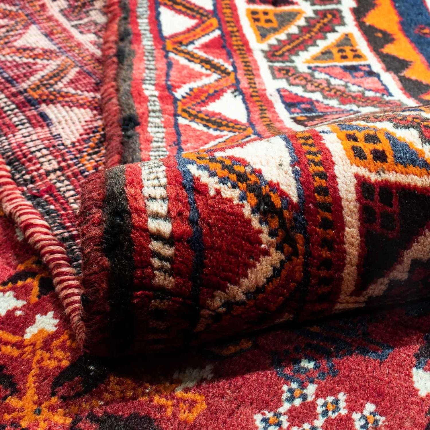 Alfombra persa - Nómada - 275 x 175 cm - rojo oscuro