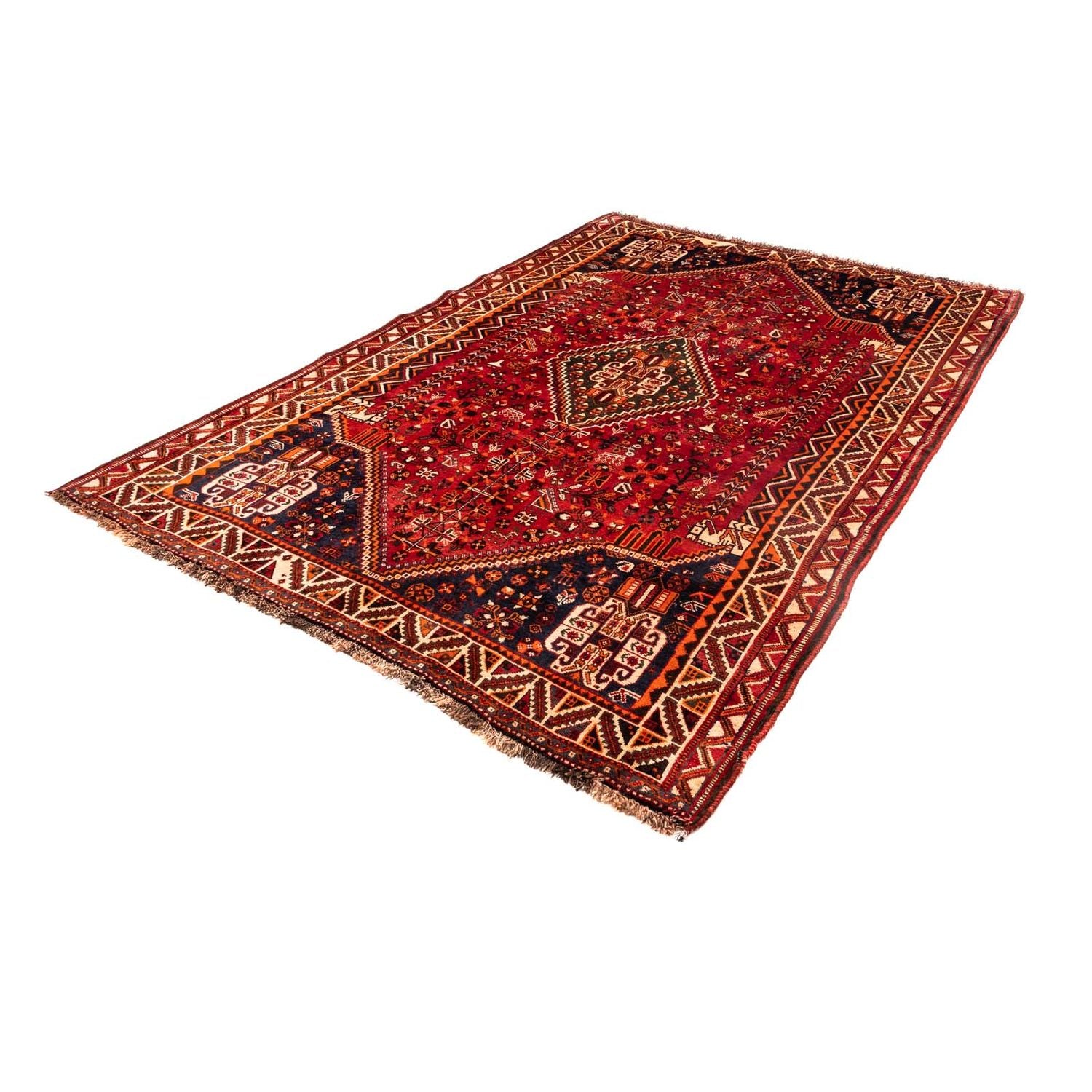 Alfombra persa - Nómada - 275 x 175 cm - rojo oscuro