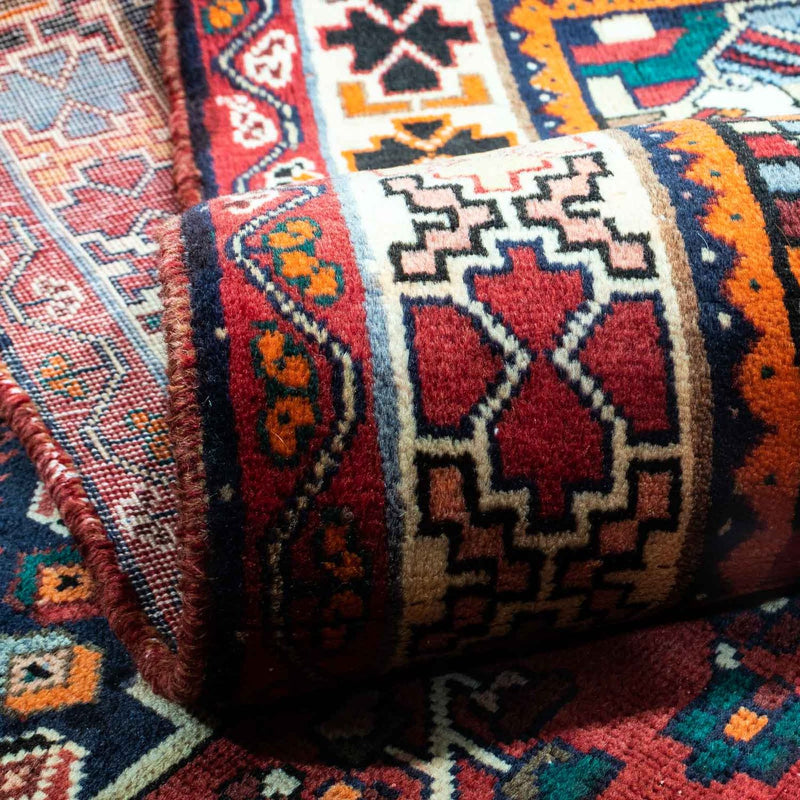 Alfombra persa - Nómada - 255 x 163 cm - rojo oscuro