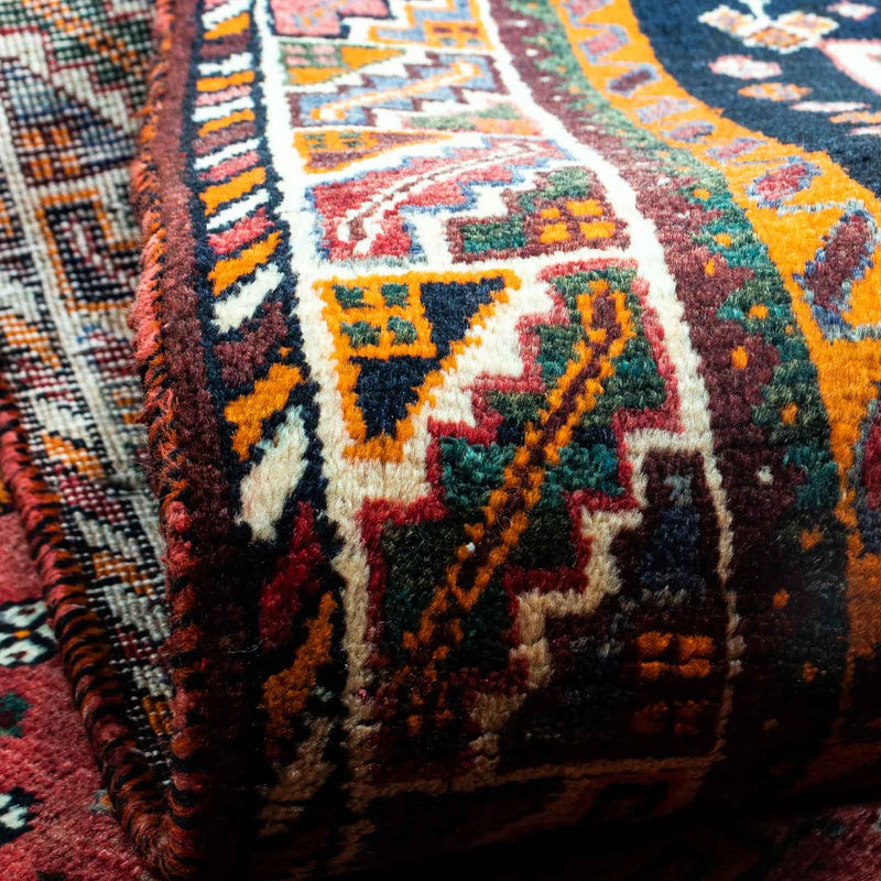 Alfombra persa - Nómada - 234 x 155 cm - rojo oscuro