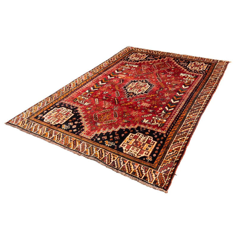 Alfombra persa - Nómada - 234 x 155 cm - rojo oscuro