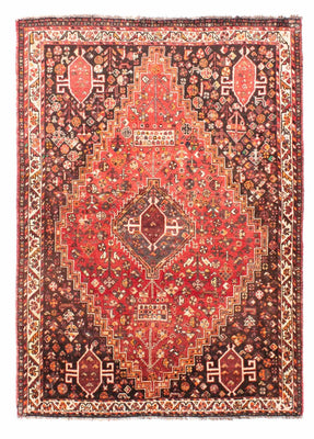 Alfombra persa - Nómada - 176 x 123 cm - rojo oscuro