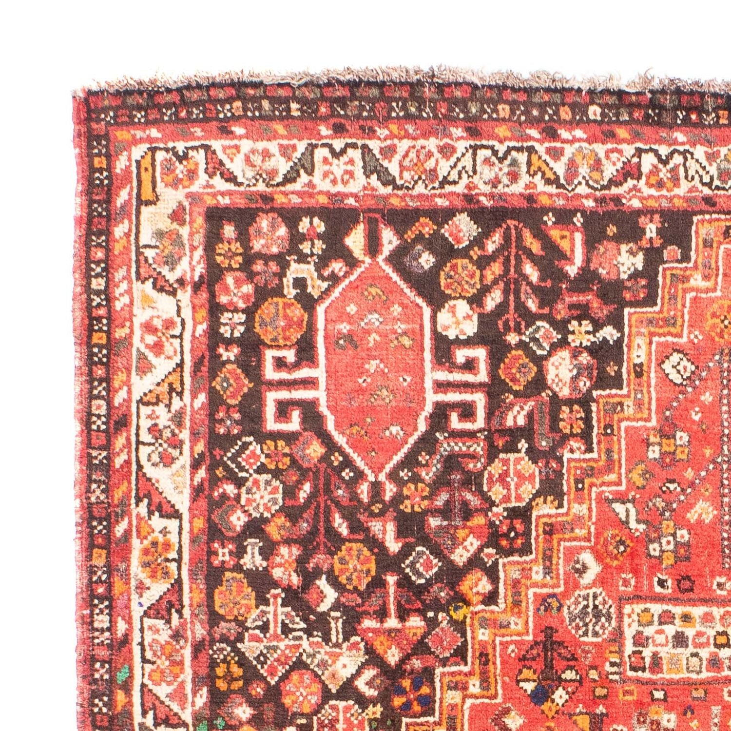 Alfombra persa - Nómada - 176 x 123 cm - rojo oscuro