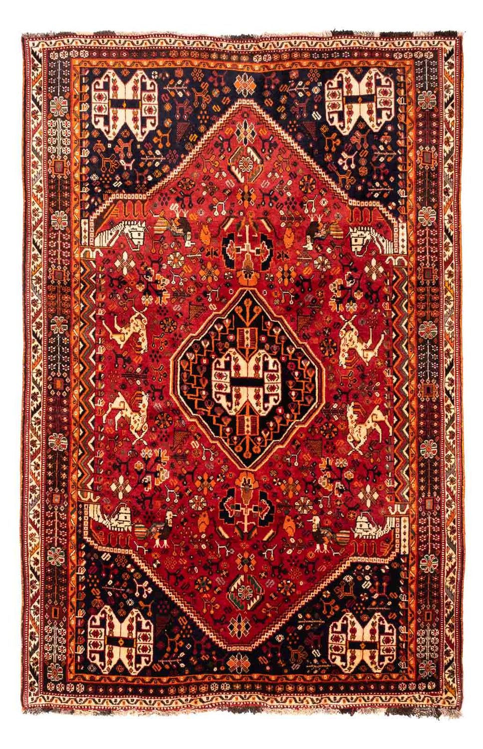 Alfombra persa - Nómada - 248 x 160 cm - rojo