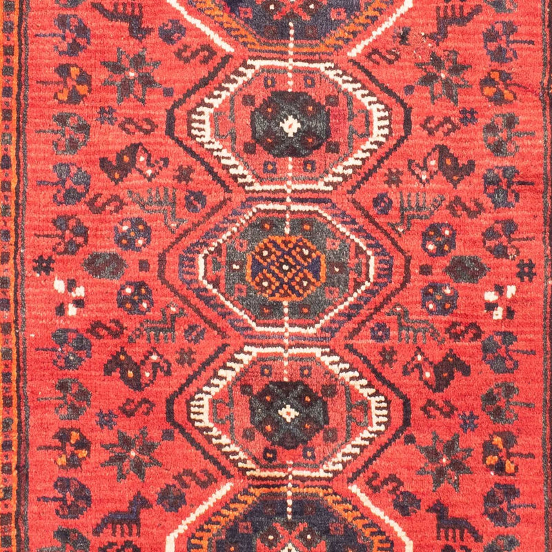Alfombra persa - Nómada - 155 x 116 cm - rojo oscuro