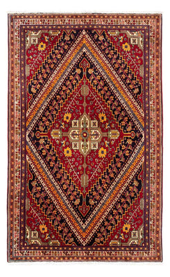 Alfombra persa - Nómada - 250 x 152 cm - rojo oscuro