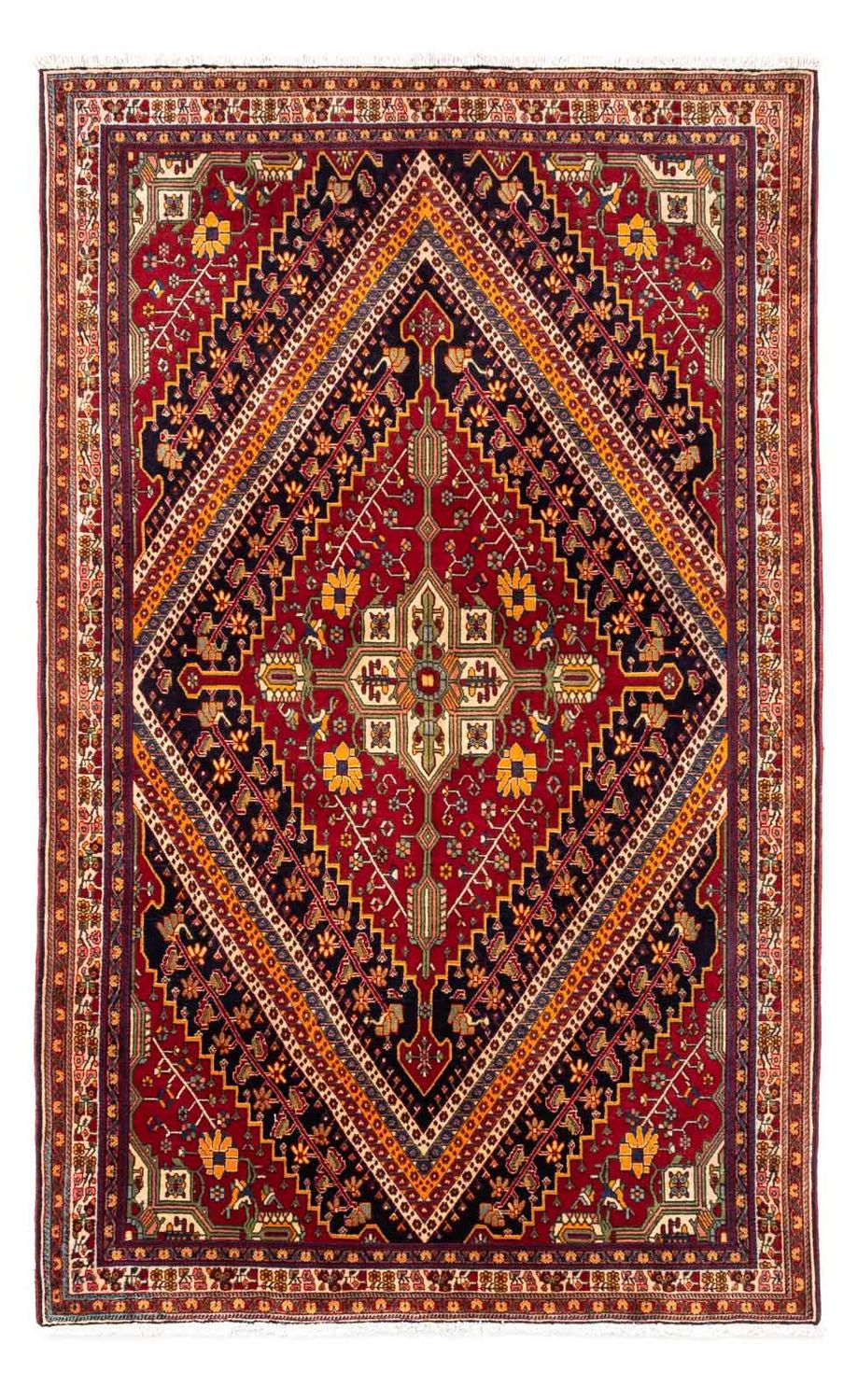 Alfombra persa - Nómada - 250 x 152 cm - rojo oscuro