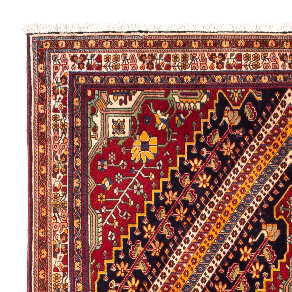 Alfombra persa - Nómada - 250 x 152 cm - rojo oscuro