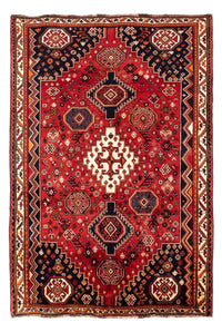 Alfombra persa - Nómada - 251 x 168 cm - rojo oscuro