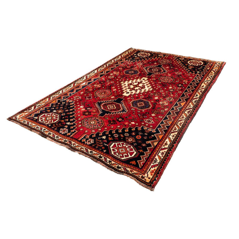 Alfombra persa - Nómada - 251 x 168 cm - rojo oscuro