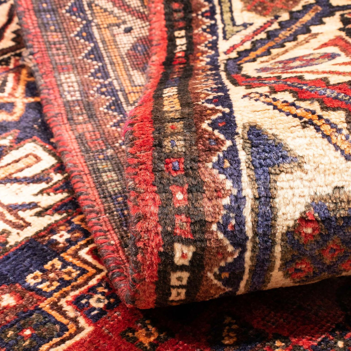 Alfombra persa - Nómada - 162 x 105 cm - rojo oscuro