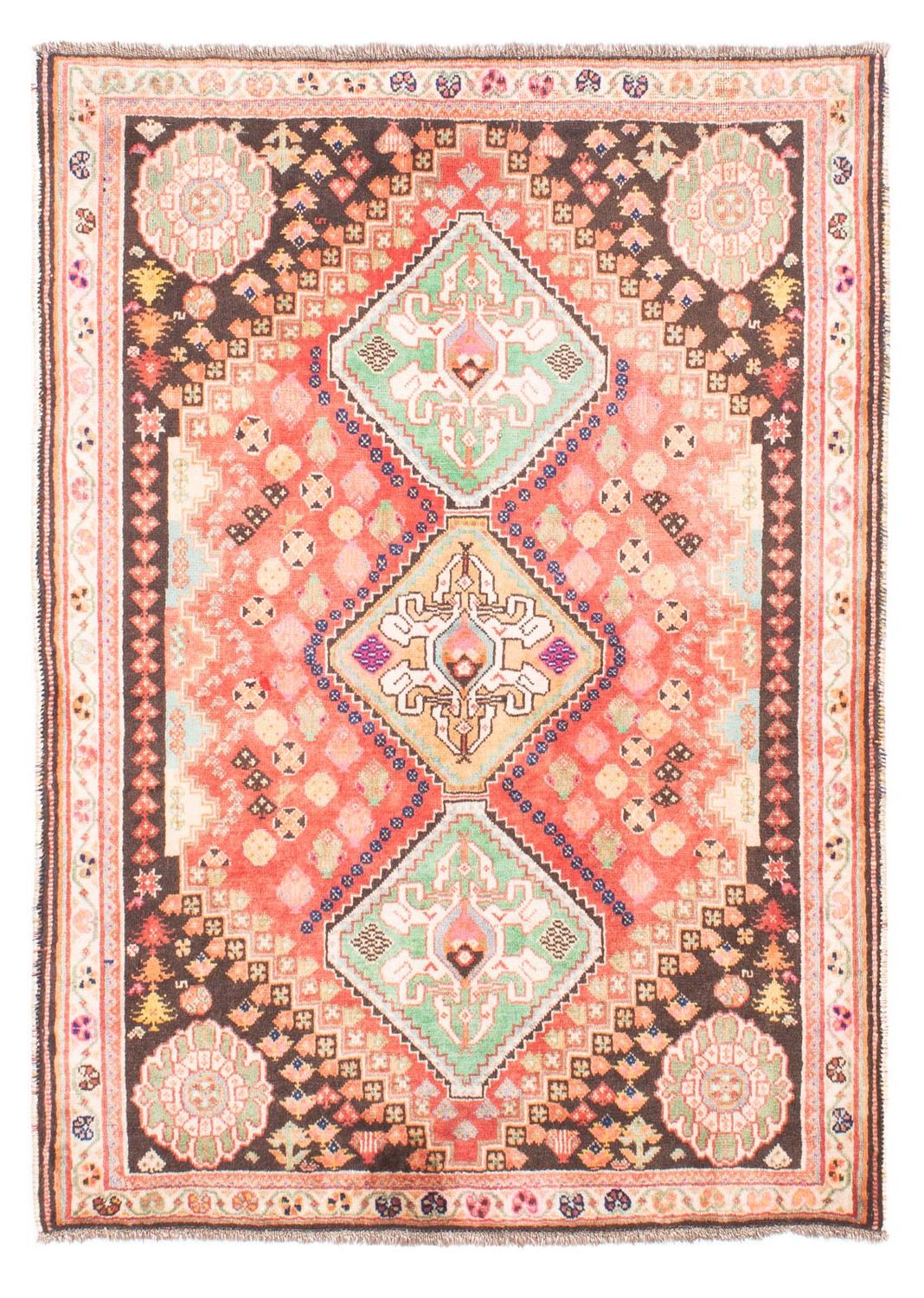 Alfombra persa - Nómada - 162 x 116 cm - rosa