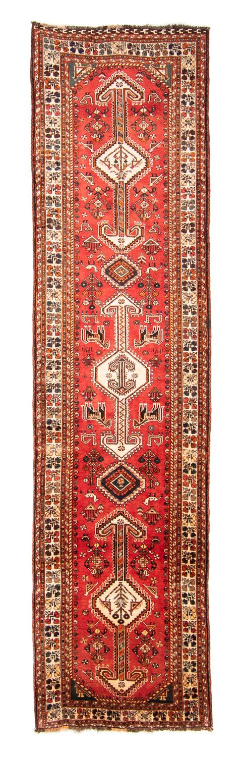 Alfombra de pasillo Alfombra persa - Nómada - 412 x 107 cm - rojo