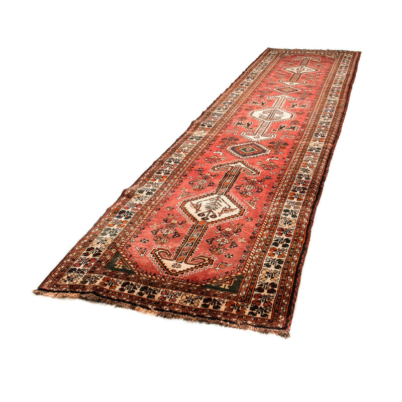 Alfombra de pasillo Alfombra persa - Nómada - 412 x 107 cm - rojo
