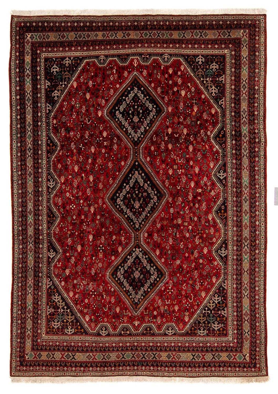 Alfombra persa - Nómada - 405 x 292 cm - rojo oscuro