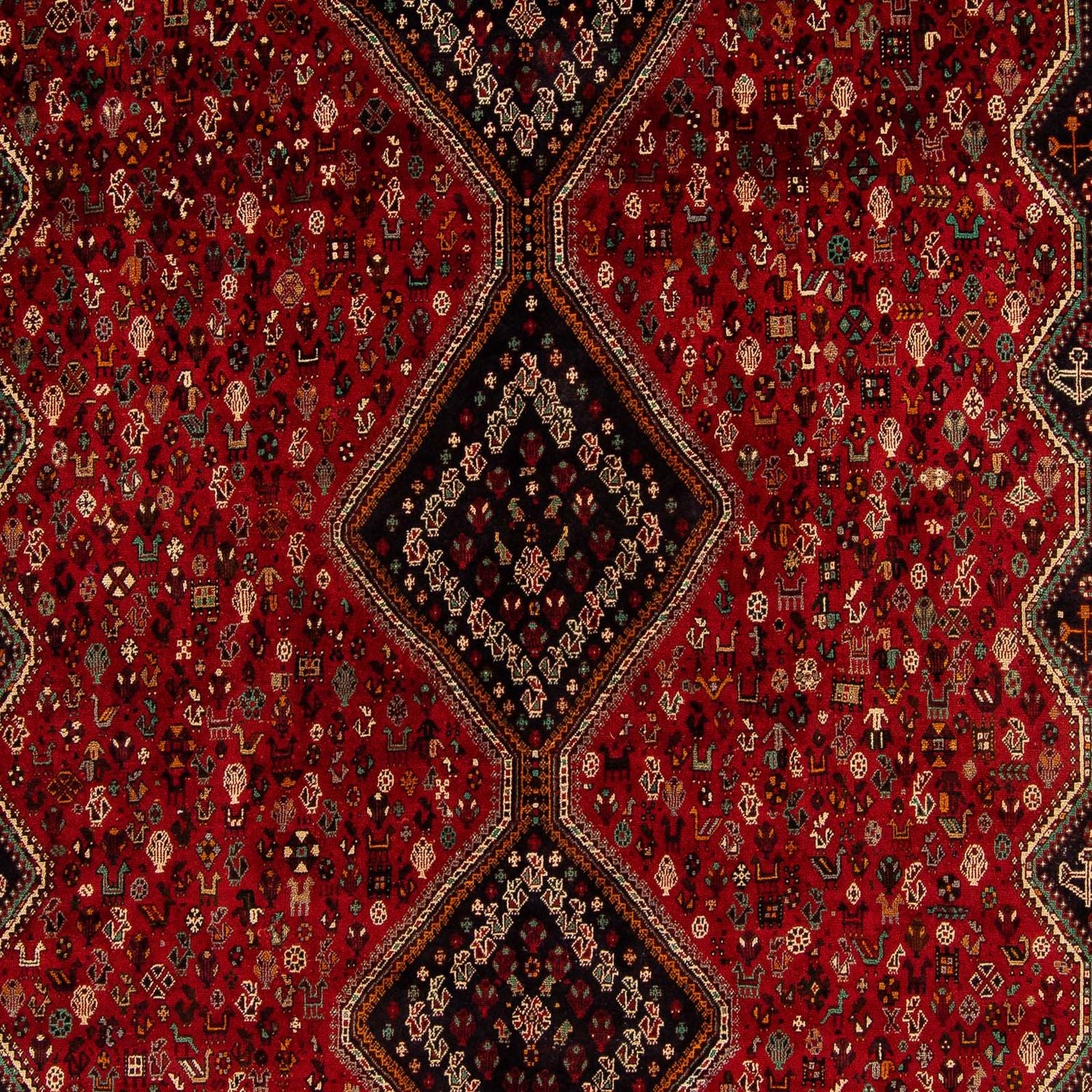 Alfombra persa - Nómada - 405 x 292 cm - rojo oscuro