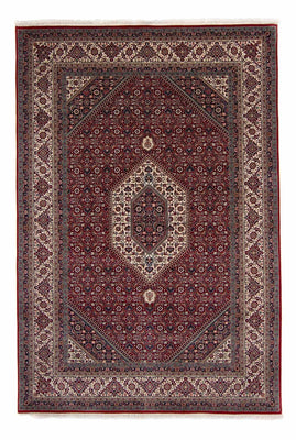 Alfombra persa - Bidjar - 297 x 202 cm - rojo oscuro