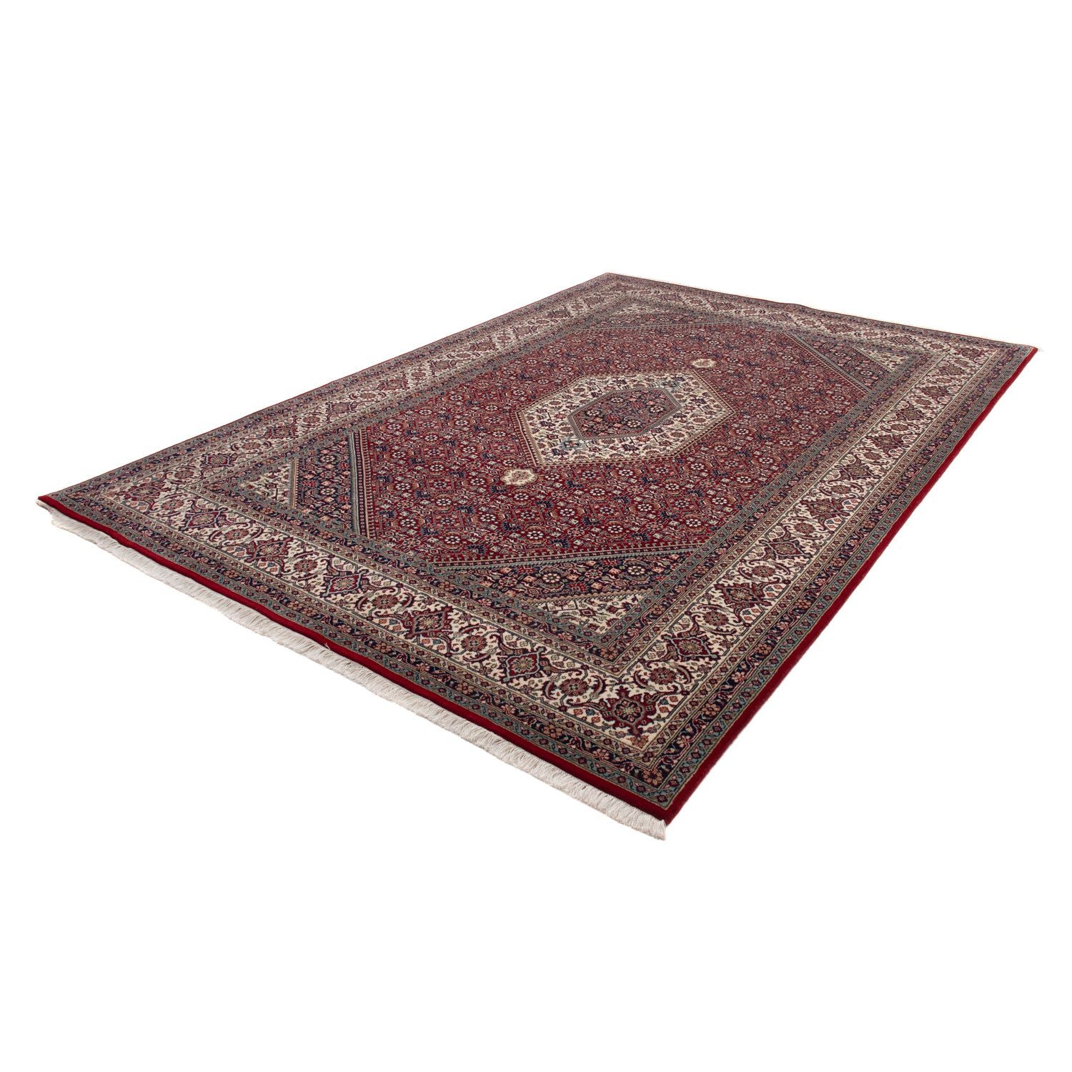 Alfombra persa - Bidjar - 297 x 202 cm - rojo oscuro