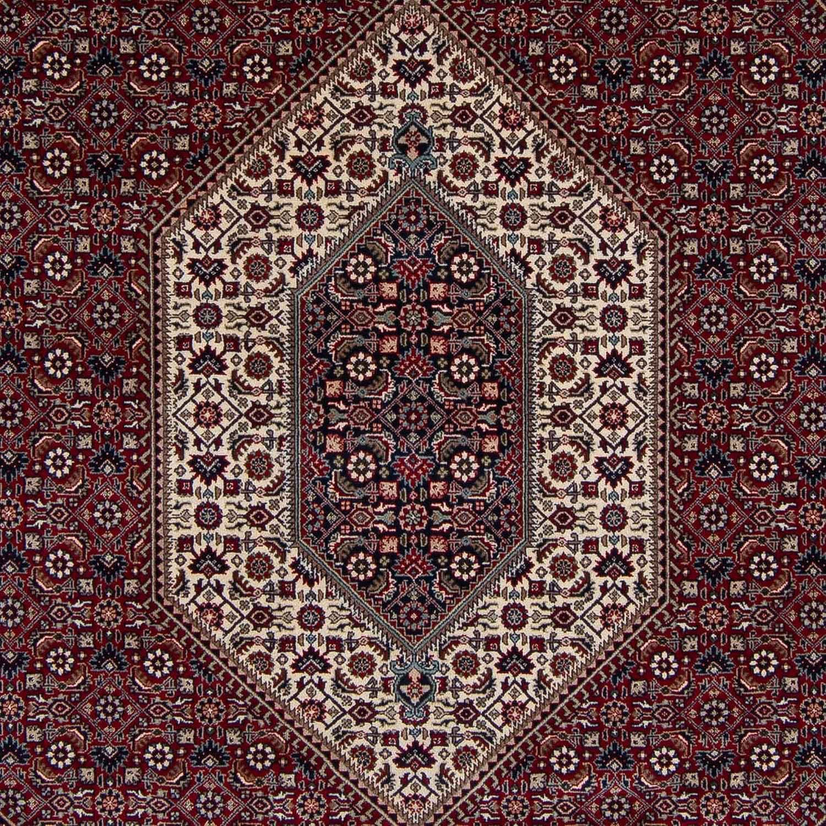Alfombra persa - Bidjar - 303 x 249 cm - rojo oscuro
