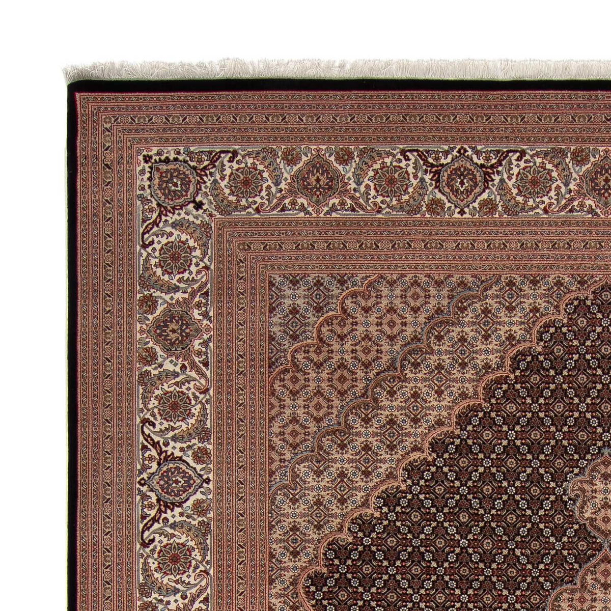 Alfombra persa - Tabriz - 346 x 253 cm - azul oscuro