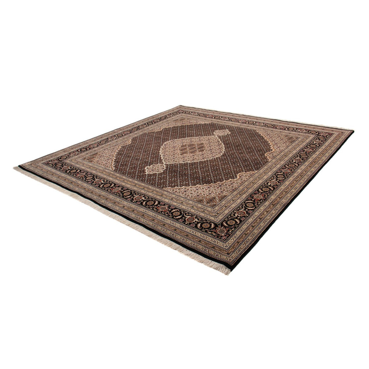 Alfombra persa - Tabriz - 252 x 251 cm - azul oscuro