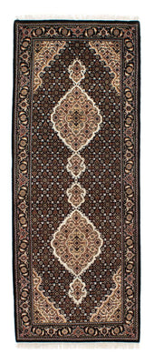 Alfombra de pasillo Alfombra persa - Tabriz - 201 x 84 cm - azul oscuro