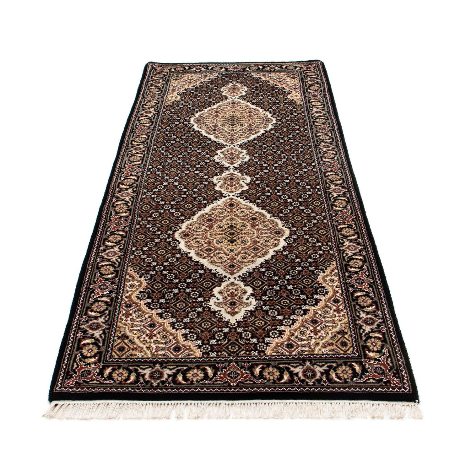 Alfombra de pasillo Alfombra persa - Tabriz - 201 x 84 cm - azul oscuro