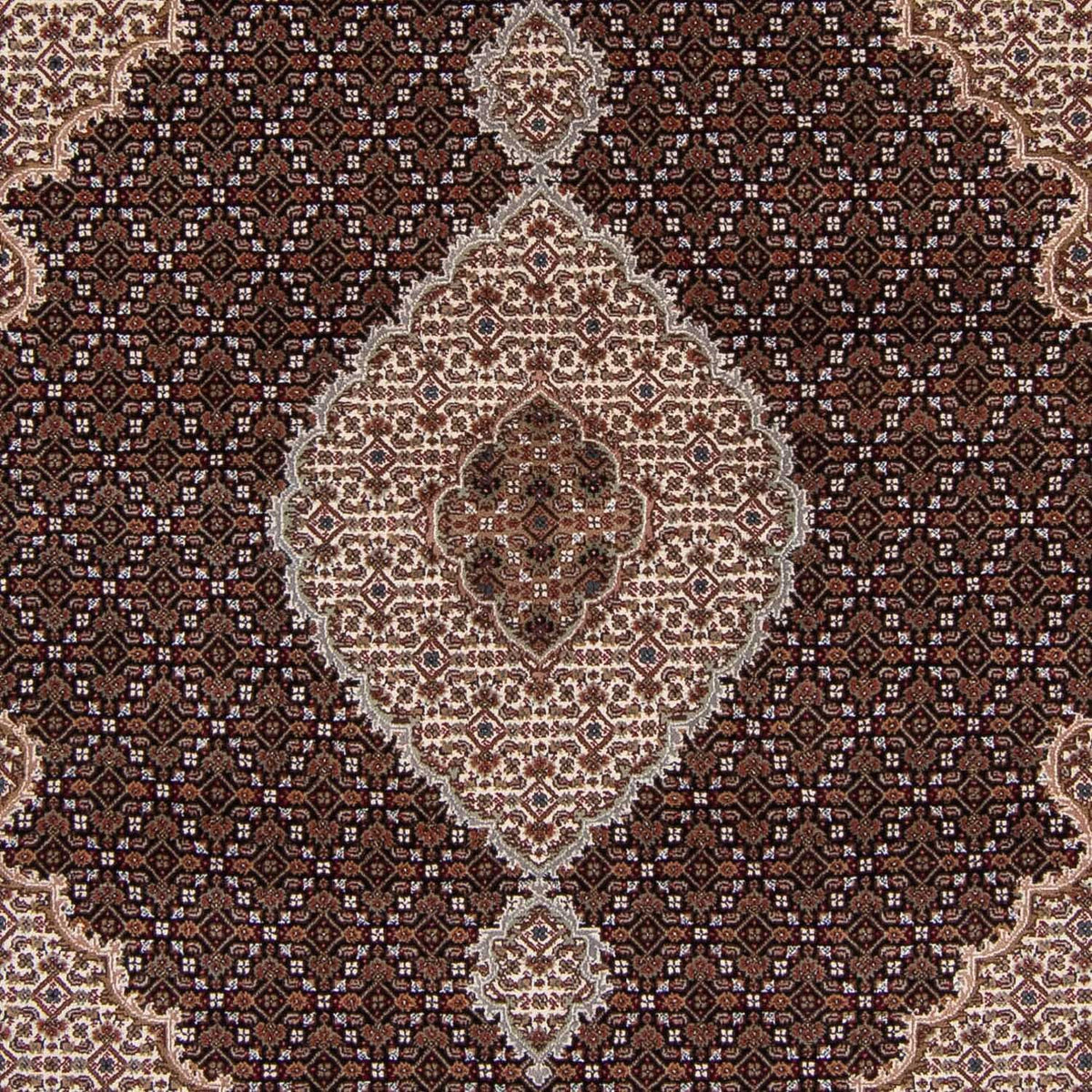 Alfombra persa - Tabriz - 253 x 199 cm - azul oscuro