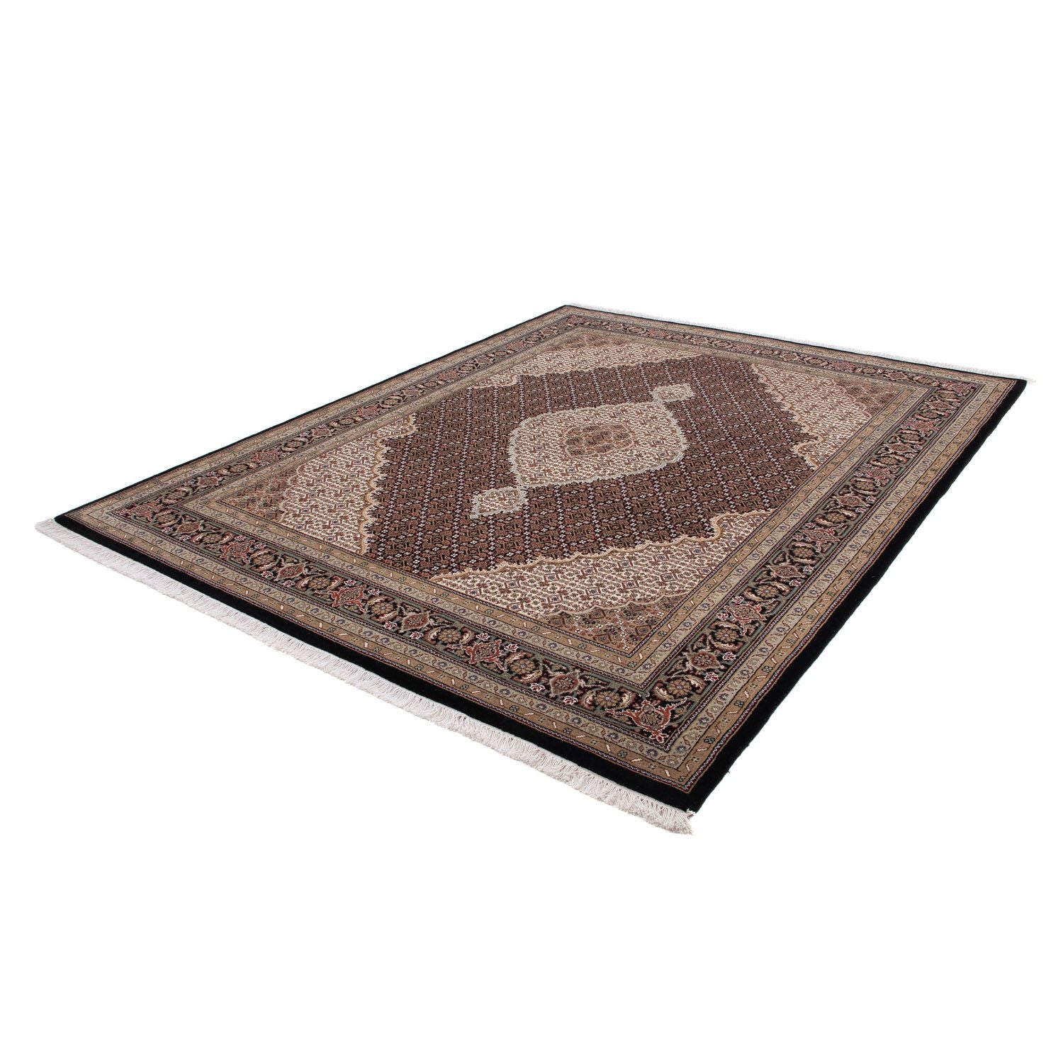 Alfombra persa - Tabriz - 253 x 199 cm - azul oscuro