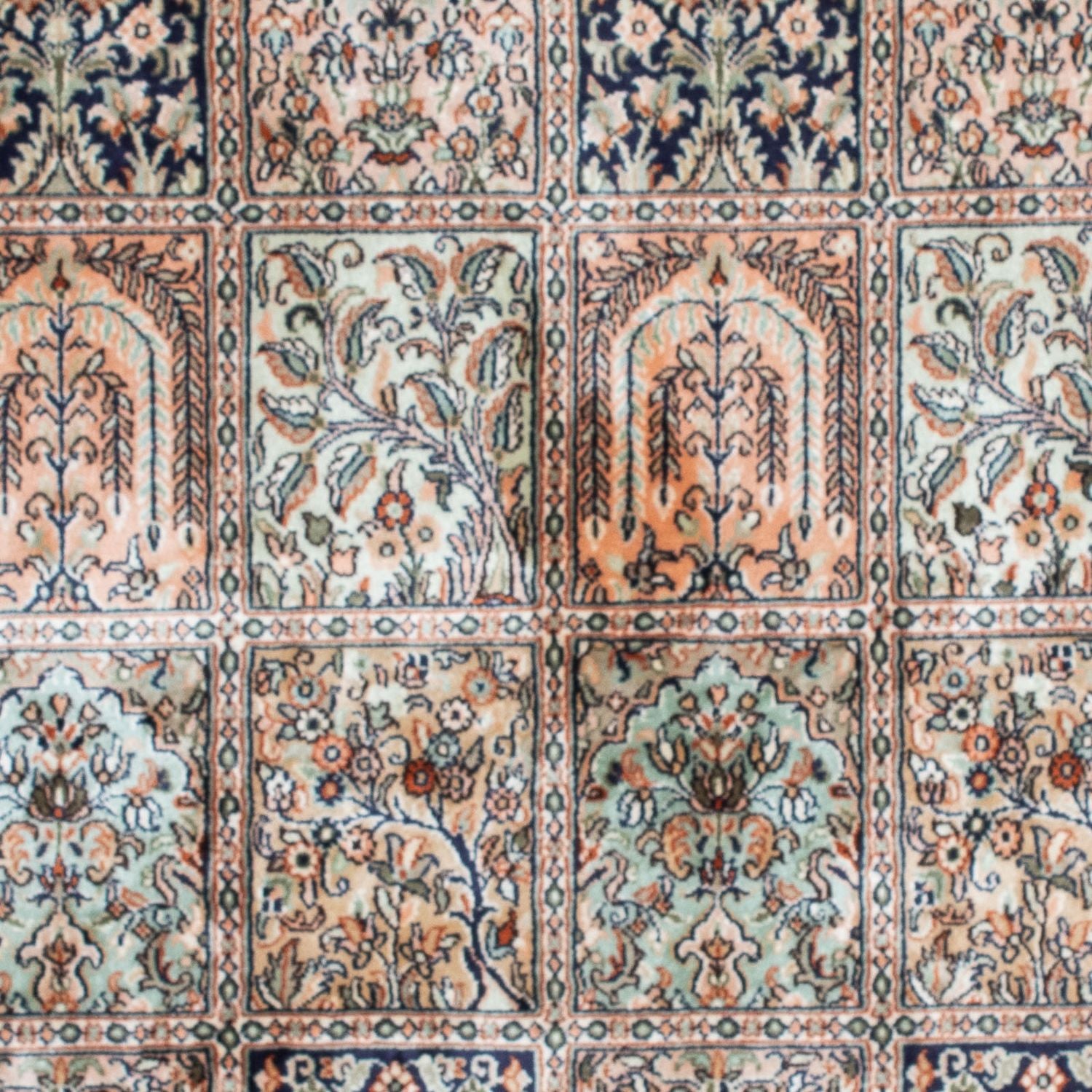 Alfombra de seda - Seda de Cachemira - 152 x 94 cm - multicolor