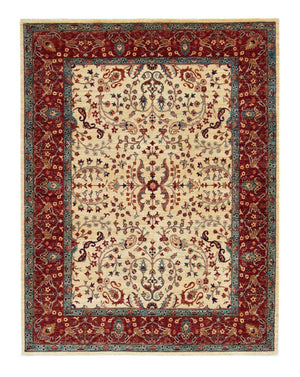 Alfombra afgana - 199 x 156 cm - beige