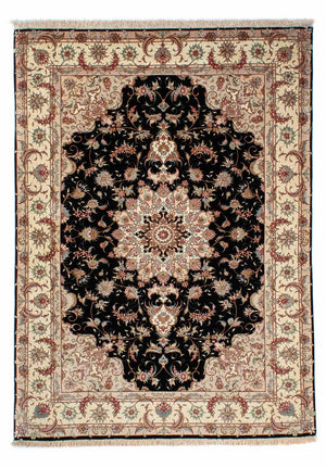 Alfombra persa - Tabriz - 213 x 152 cm - azul oscuro