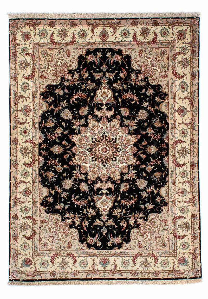 Alfombra persa - Tabriz - 213 x 152 cm - azul oscuro