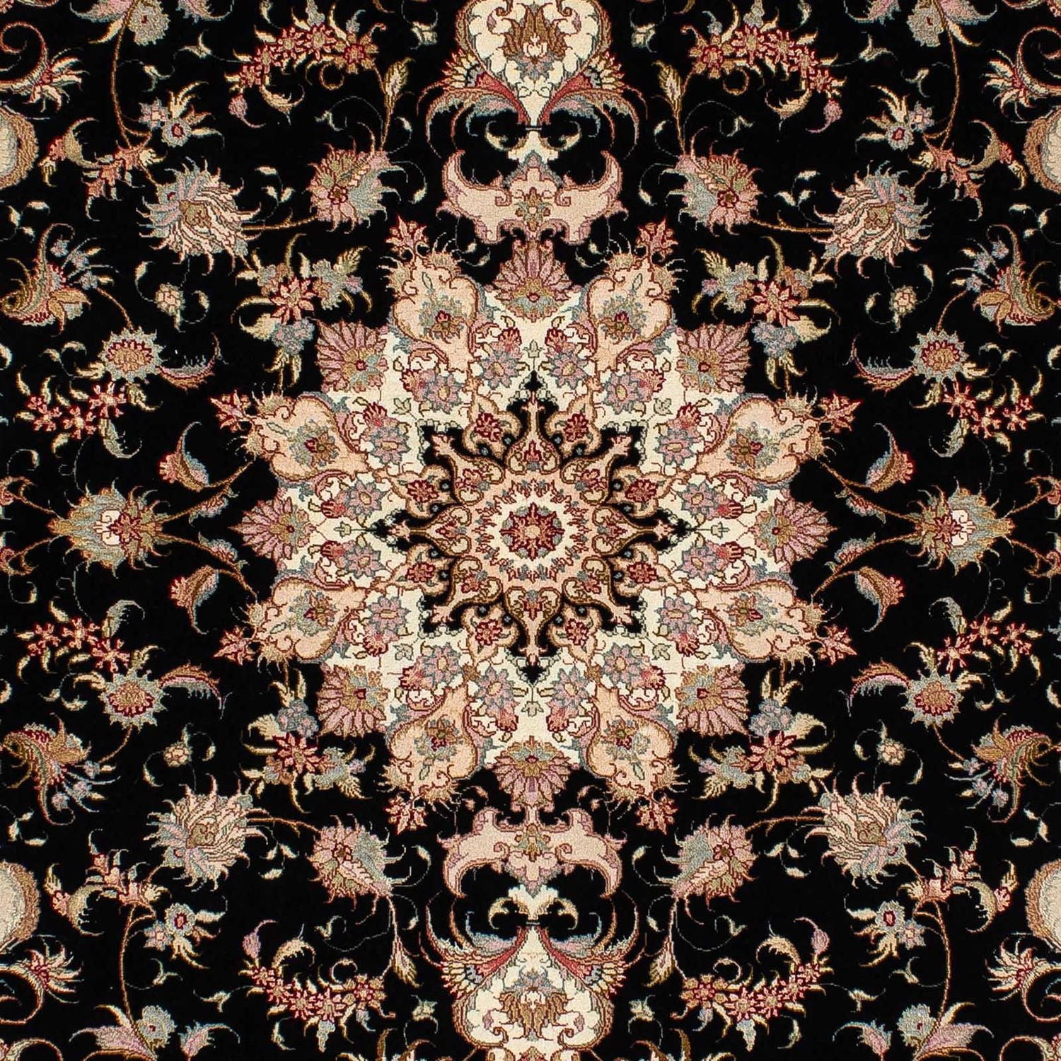 Alfombra persa - Tabriz - 213 x 152 cm - azul oscuro