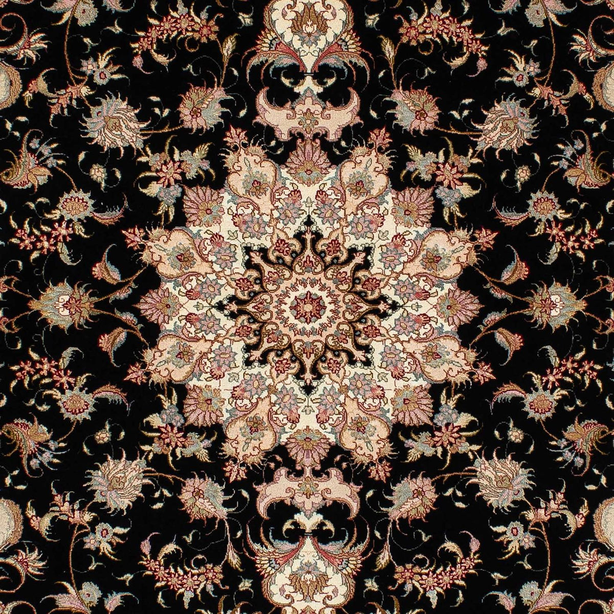 Alfombra persa - Tabriz - 213 x 152 cm - azul oscuro
