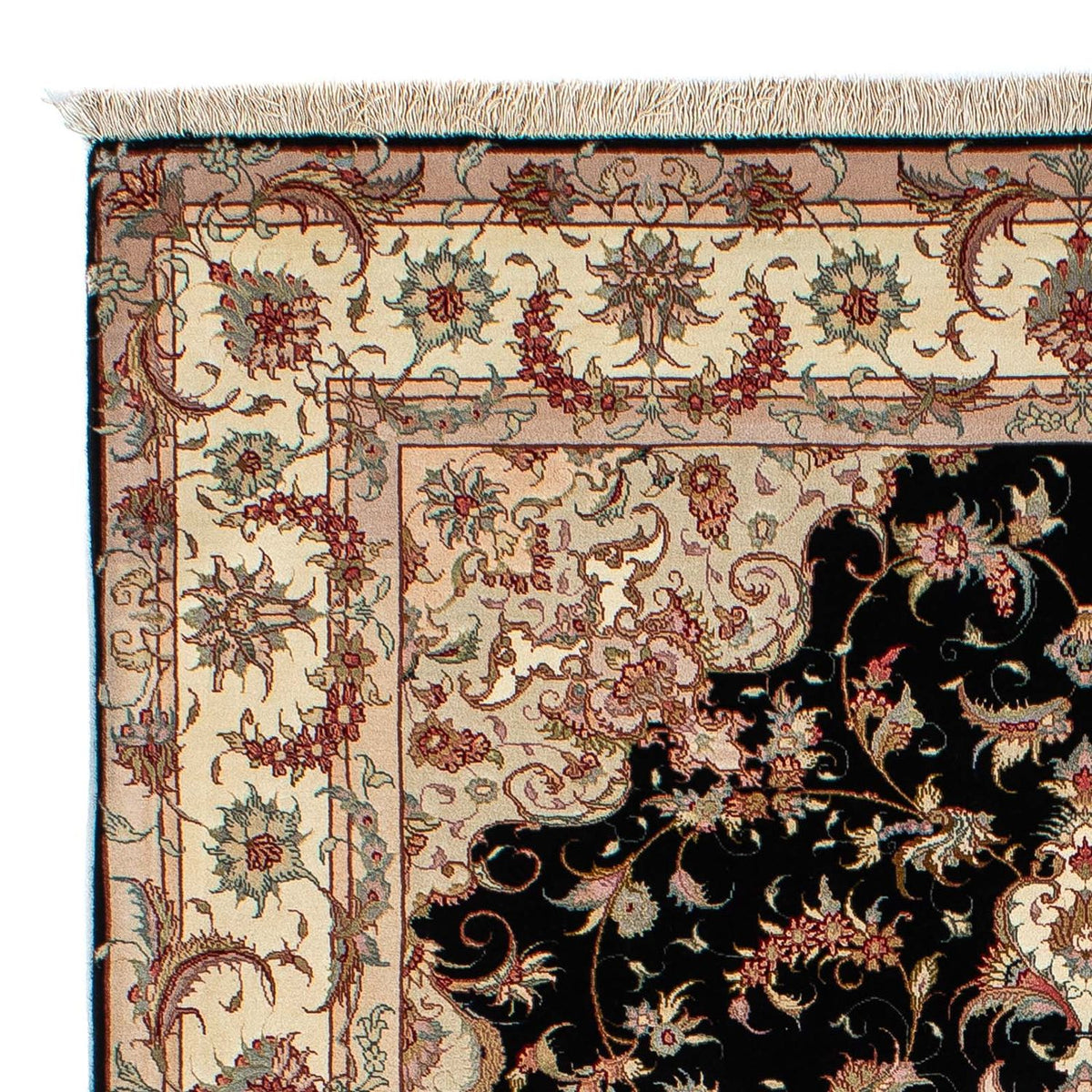 Alfombra persa - Tabriz - 213 x 152 cm - azul oscuro