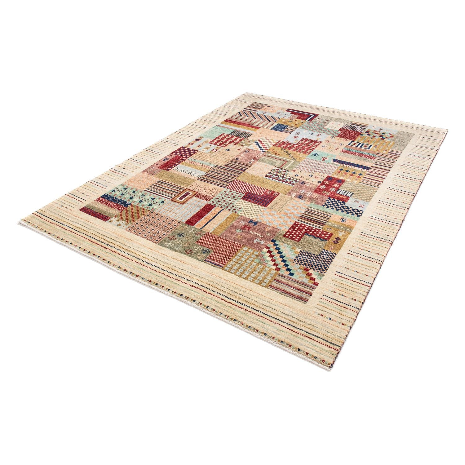 Alfombra Gabbeh - Loribaft Persa - 235 x 173 cm - beige