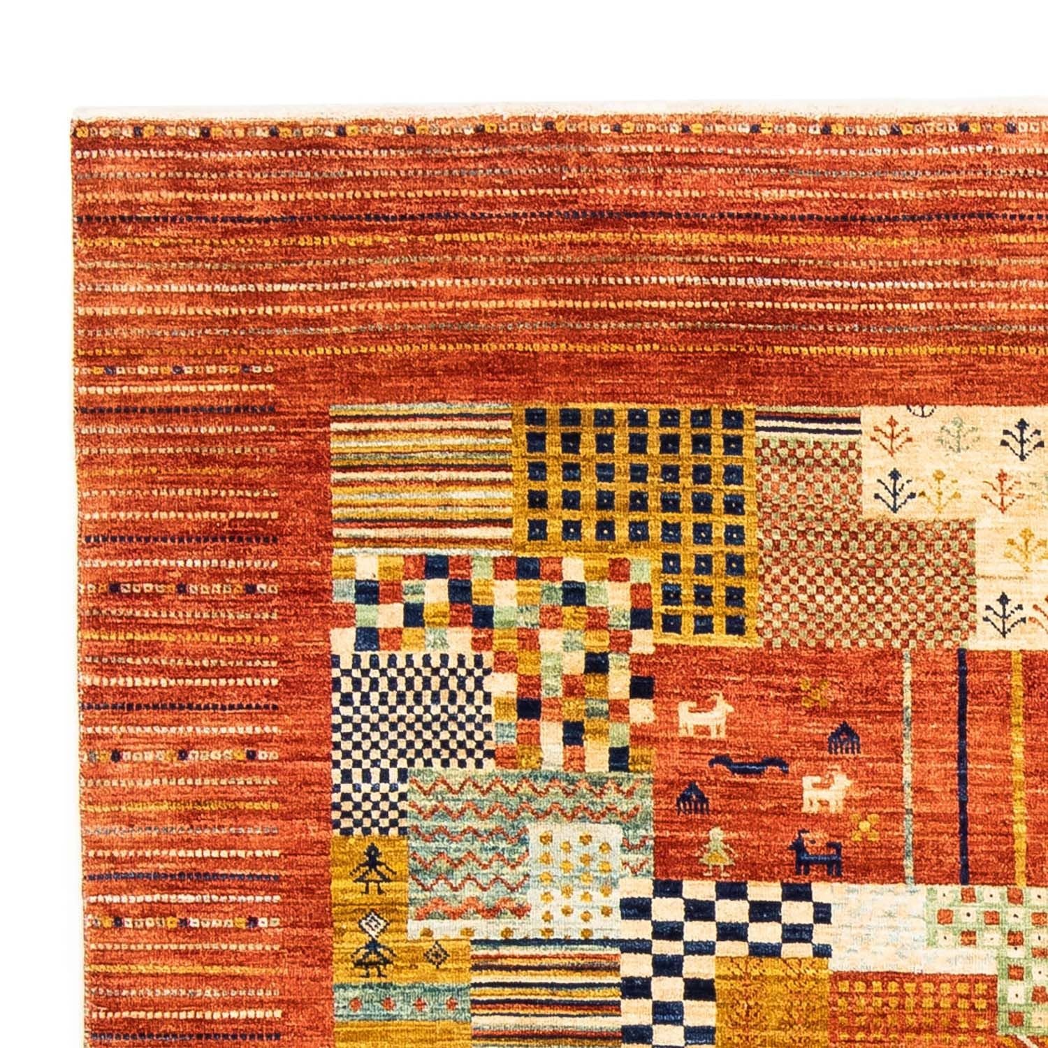 Alfombra Gabbeh - Loribaft Persa - 228 x 170 cm - óxido